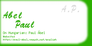 abel paul business card